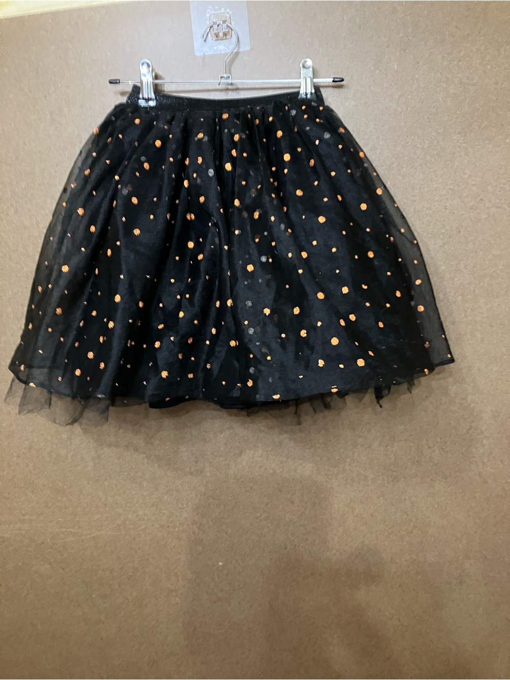 Disney Black Tulle Skirt with Gold Polka Dot Overlay - Picture 7 of 7